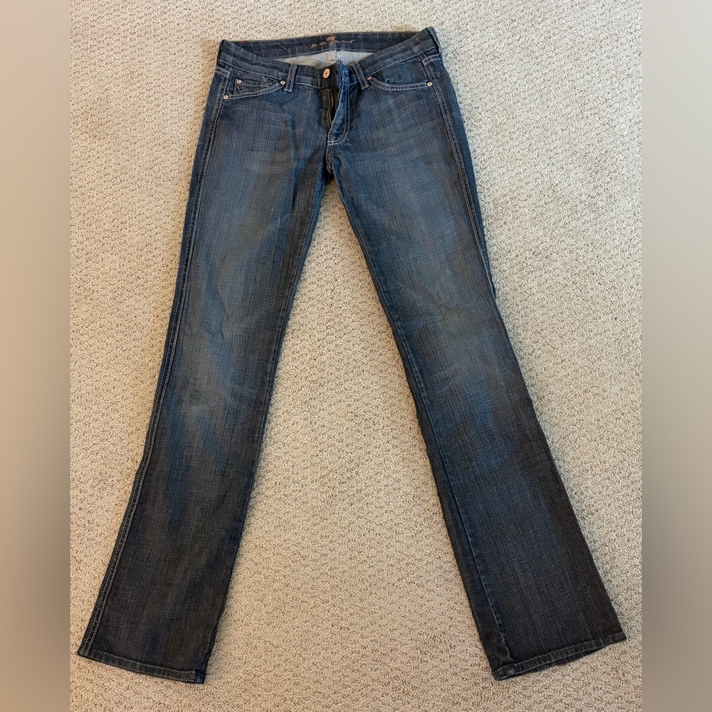 7 For All Mankind Dark Blue Boot Cut Jeans